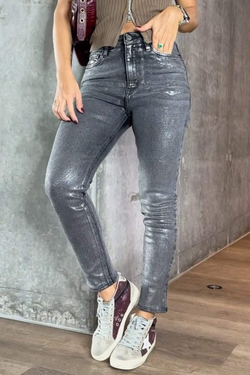 Damen-Hose Slim Fit Modern Schlicht - IdealeKleiden
