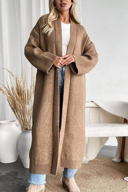 Lange Strickcardigan Weich Warm Zeitlos
