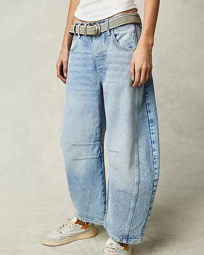 Moderne Damen Jeans Mid Rise Stil
