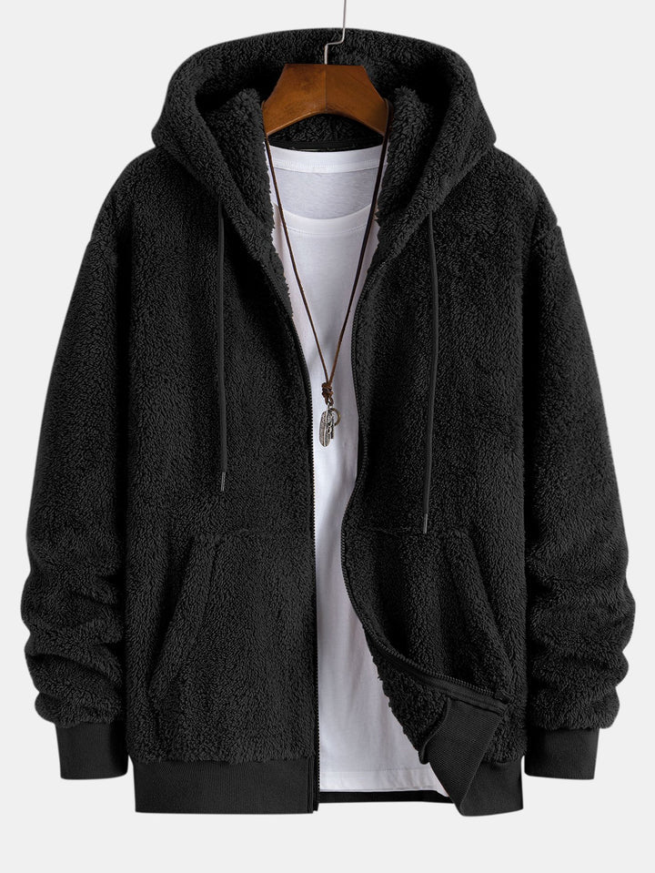 Warme Winterjacke Herren Plüsch Mantel