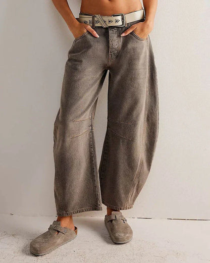 Moderne Damen Jeans Mid Rise Stil
