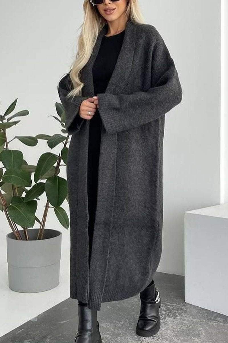Lange Strickcardigan Weich Warm Zeitlos
