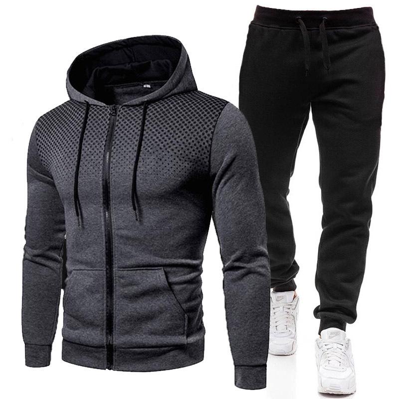 Sportanzug-Set Trainingsshirt und Hose Zip