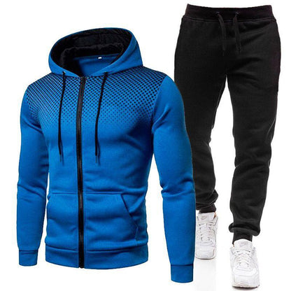 Sportanzug-Set Trainingsshirt und Hose Zip