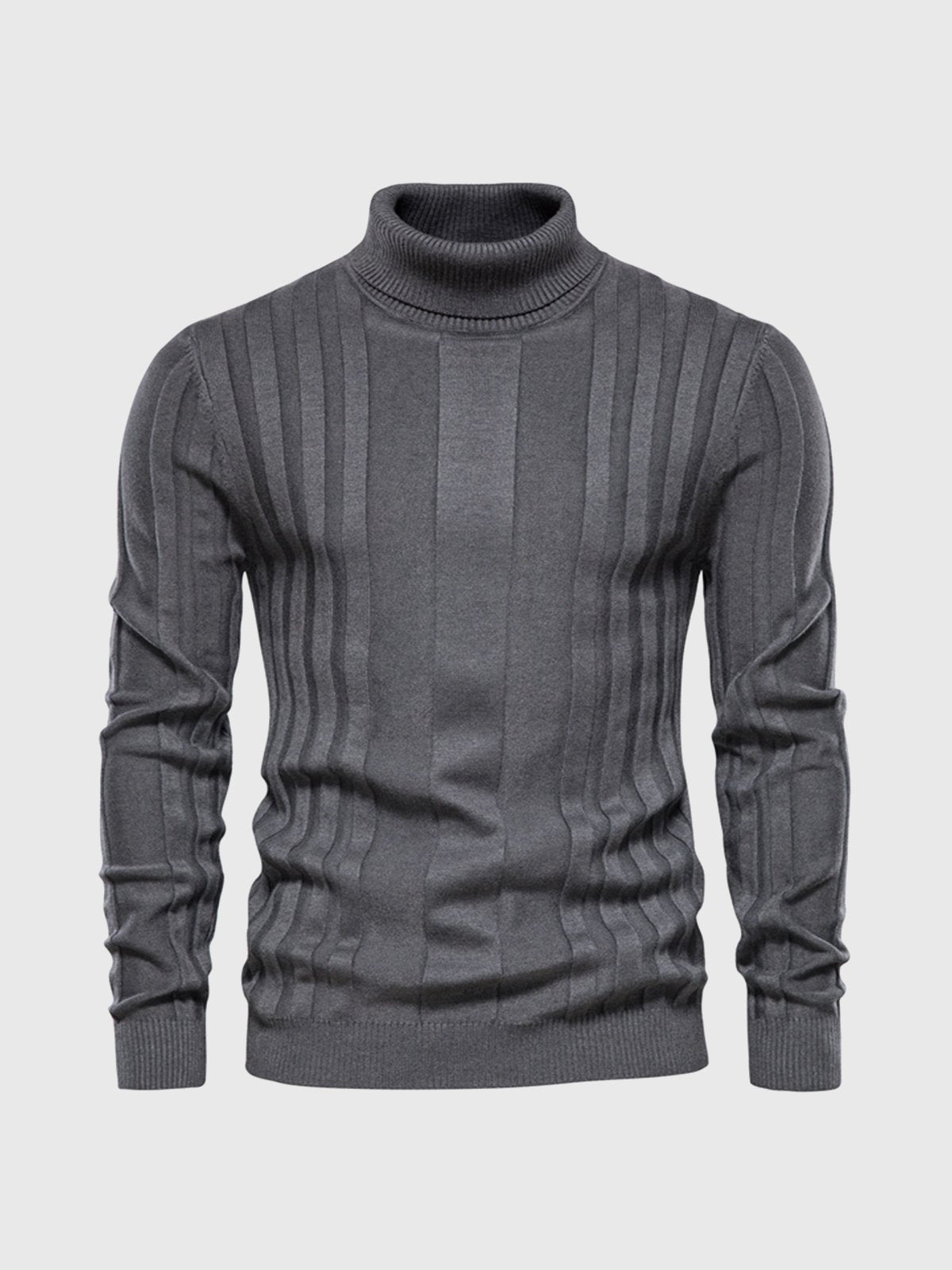 Gestreifter Rollkragen Pullover Herren - IdealeKleiden