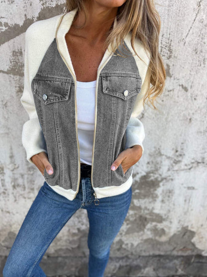 Stylische Frauen Jeansjacke Modern