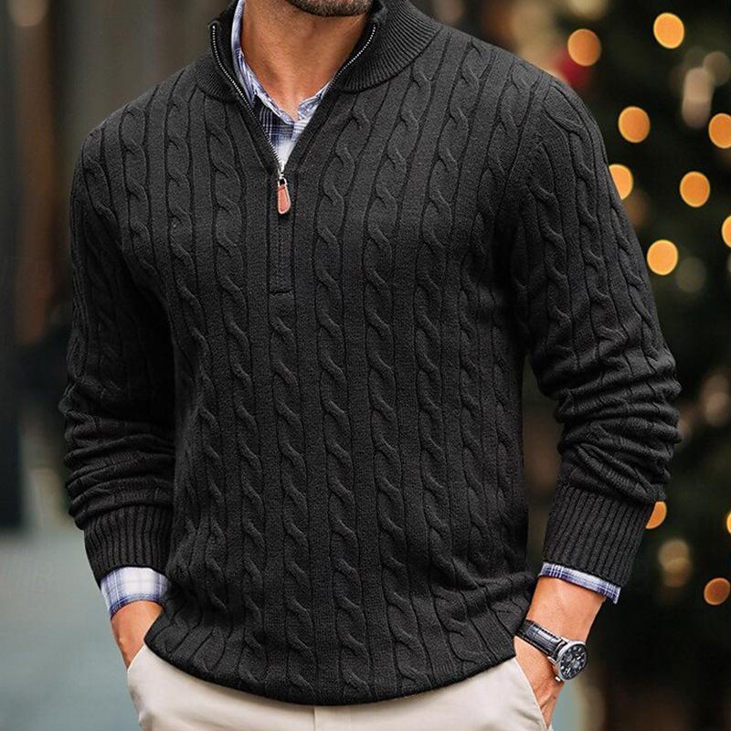 Klassischer Kabelpullover Weich Warm Modern