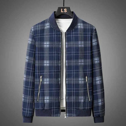 Herren Bomberjacke Karomuster Trendy