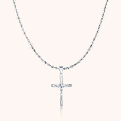 Herrenkette Edelstahl Kreuz
