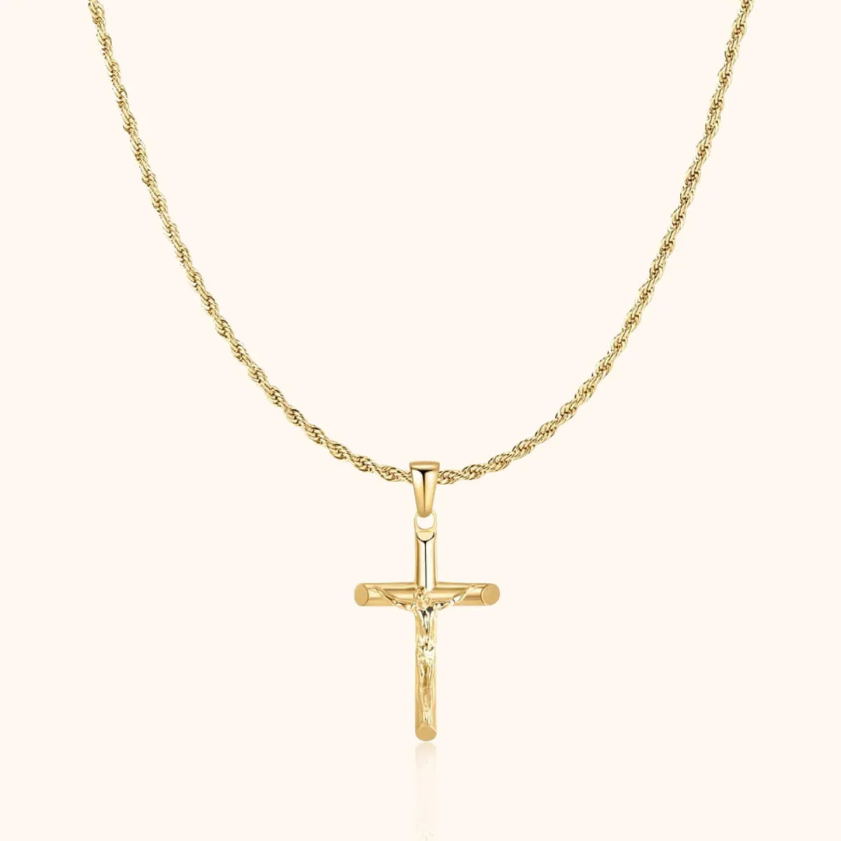 Herrenkette Edelstahl Kreuz - IdealeKleiden