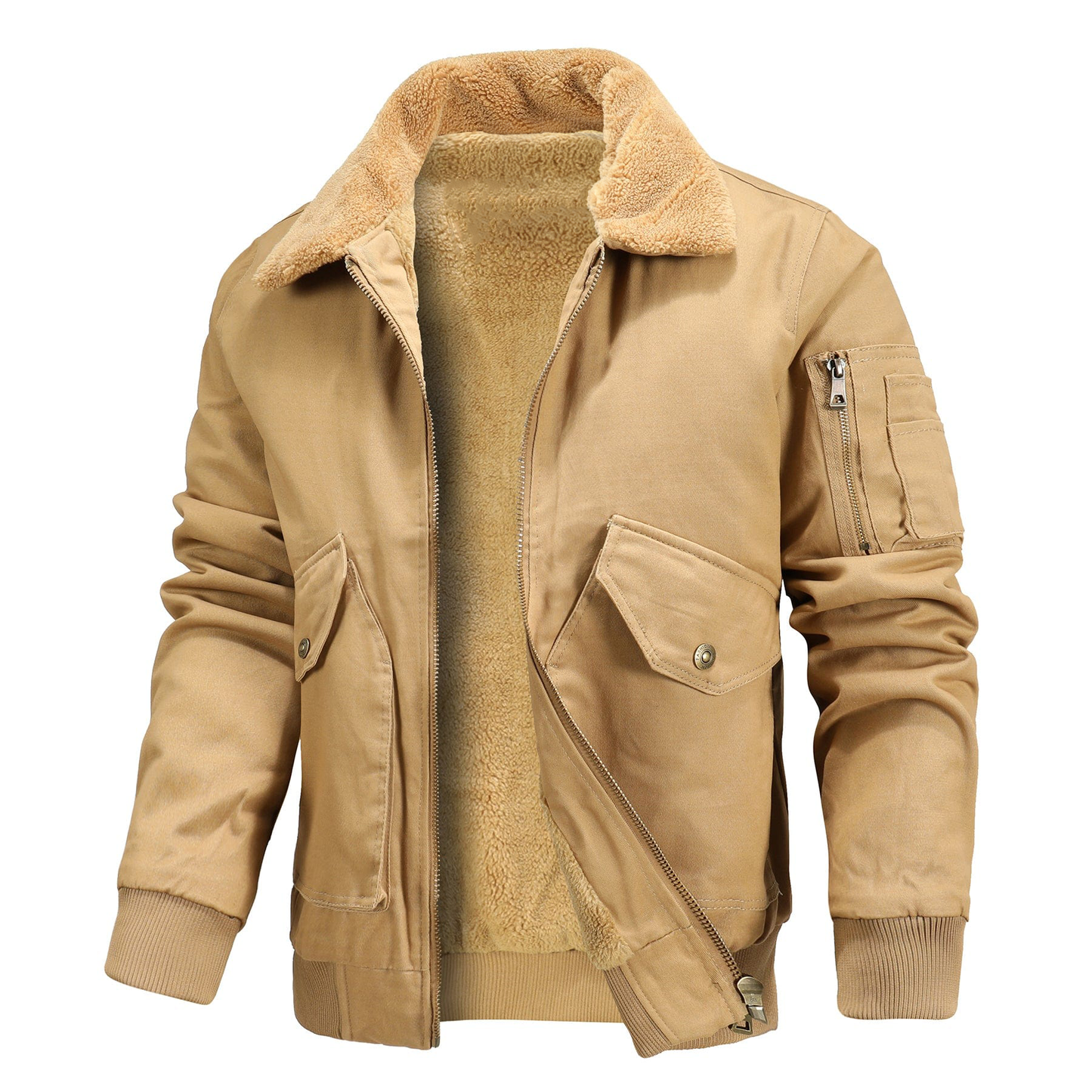 Stylische Sherpa Jacke Modern Damenschwarz