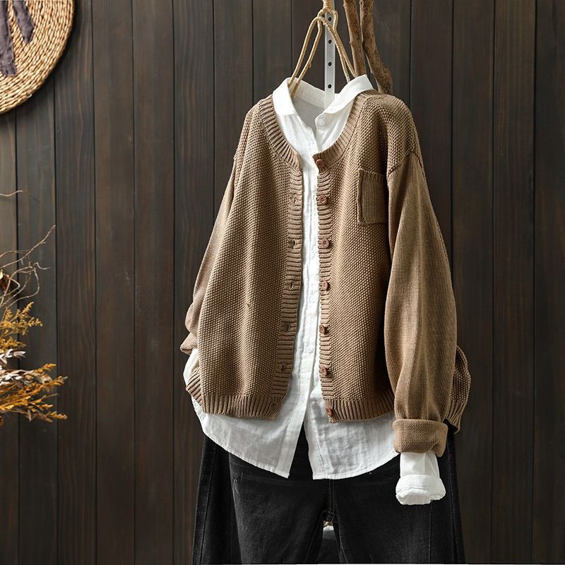 Übergroße Damen Strickjacke Oversized