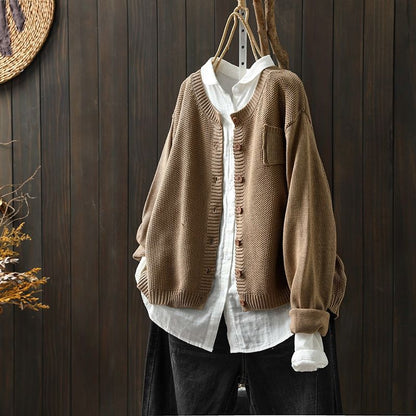 Übergroße Damen Strickjacke Oversized