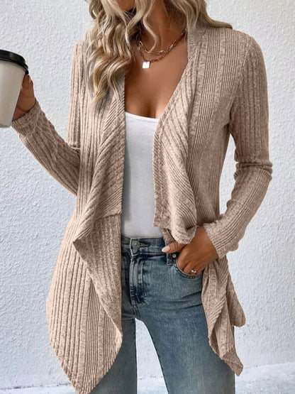 Lässige Strickjacke Offen Modern