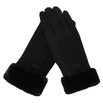 Elegante Damenhandschuhe mit Pelzbesatz