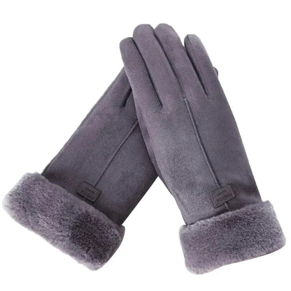 Elegante Damenhandschuhe mit Pelzbesatz