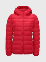 Warme Winterjacke Gepolstert mit Kapuze und Reißverschluss