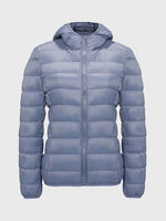 Warme Winterjacke Gepolstert mit Kapuze und Reißverschluss