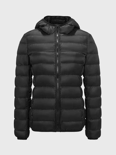 Warme Winterjacke Gepolstert mit Kapuze und Reißverschluss