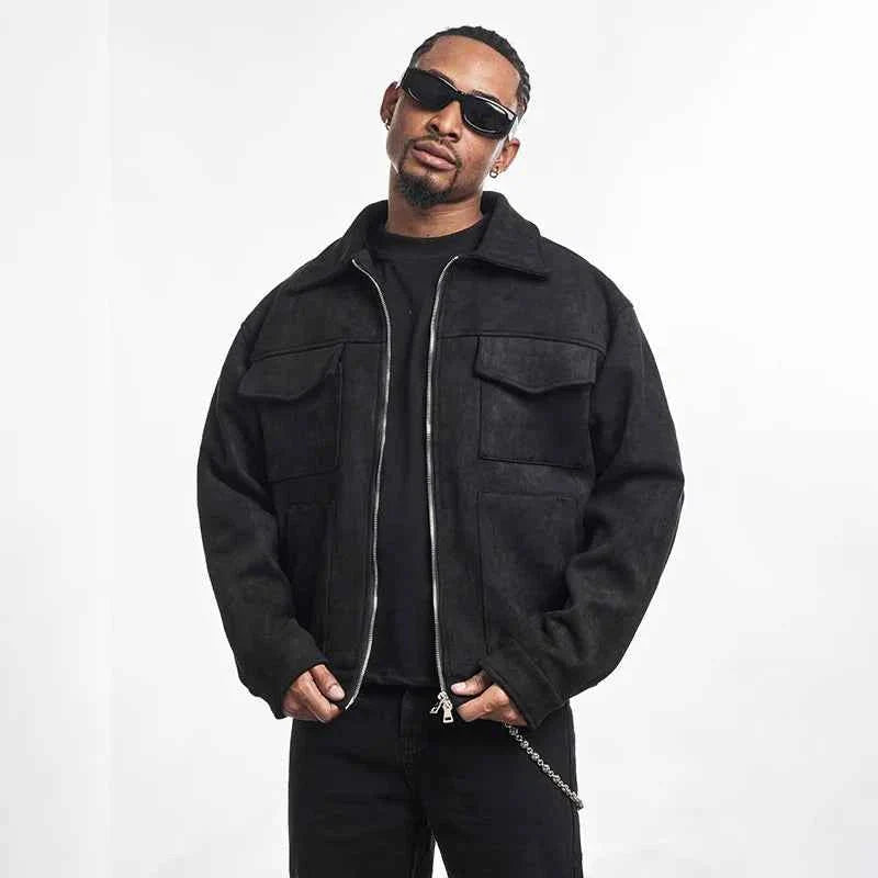 Herren Leder Bomberjacke Elegent