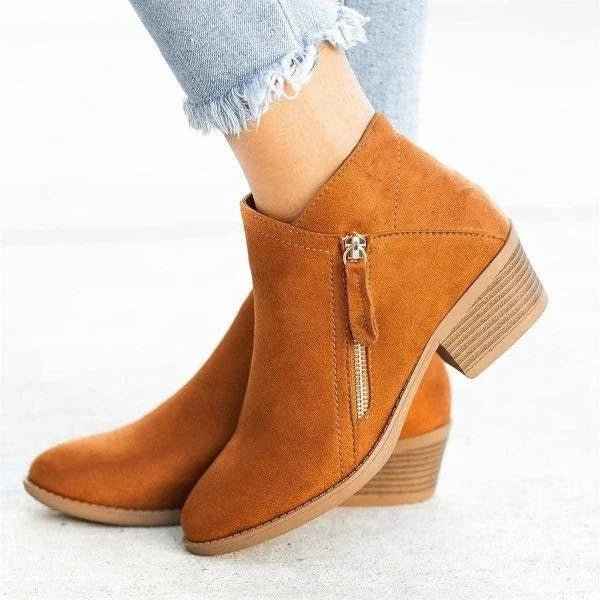 Elegante Damen Stiefeletten Lederschaft