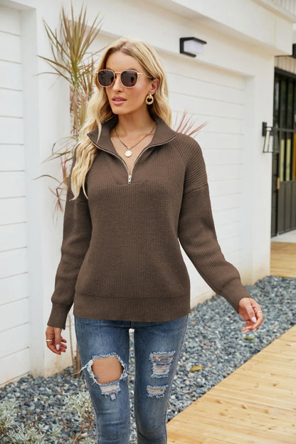 Damenschal-Kleid Strick-Pullover