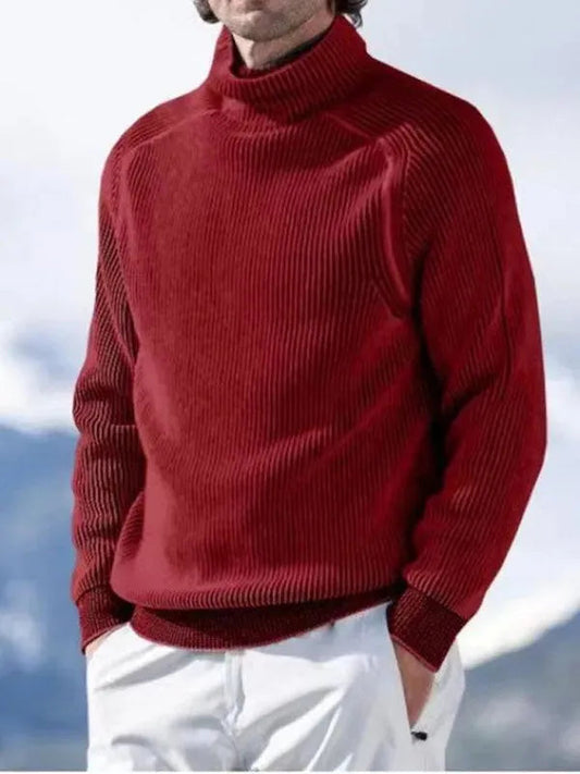 Herren Rollkragenpullover Modern Bequem - IdealeKleiden