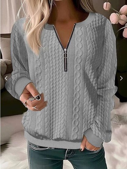 Kuschelige Strickpullover Rundhals Frauen