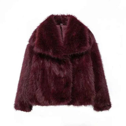 Faux-Fell Wintermantel Elegance