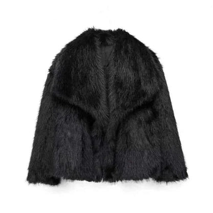 Faux-Fell Wintermantel Elegance