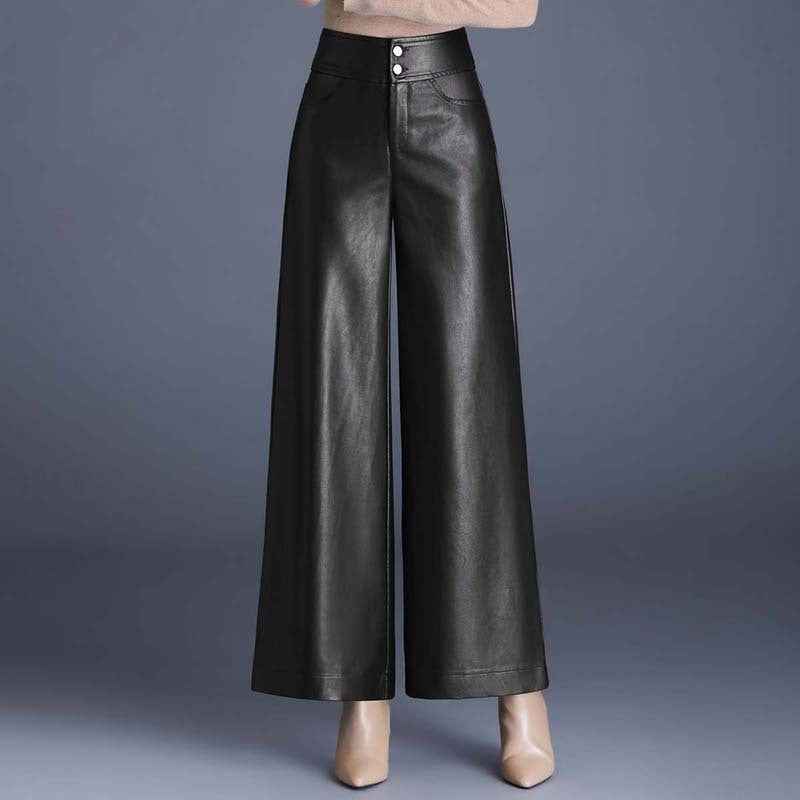 Lederhose Imitation Schwarz Elegant