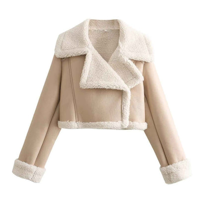 Kurze Teddyjacke Weich Fleece