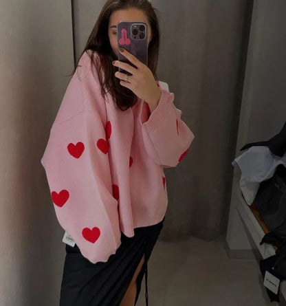 Modischer Oversized Strickpullover Damen - IdealeKleiden