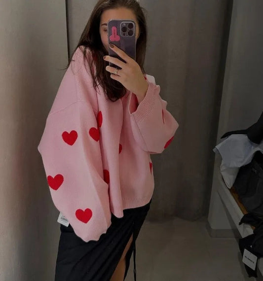 Modischer Oversized Strickpullover Damen - IdealeKleiden