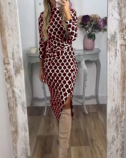Frauenkleid Fischschuppen Muster