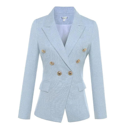 Elegant Doppelreiher Blazer Damen - Lässig - Einfarbig