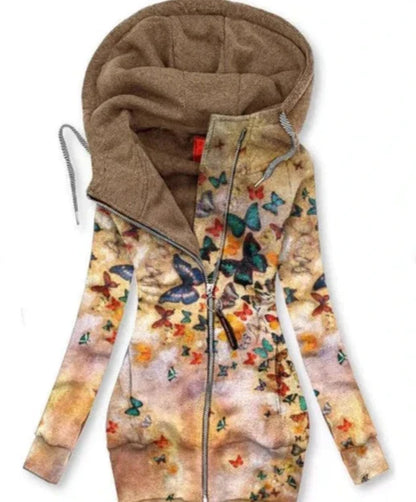Damen Cardigan Schmetterlings Muster Trendy