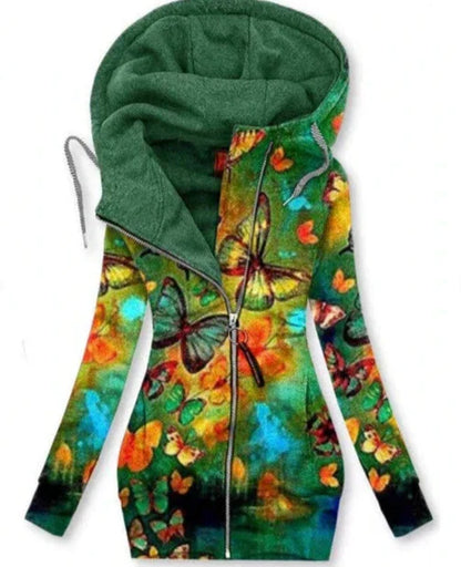 Damen Cardigan Schmetterlings Muster Trendy