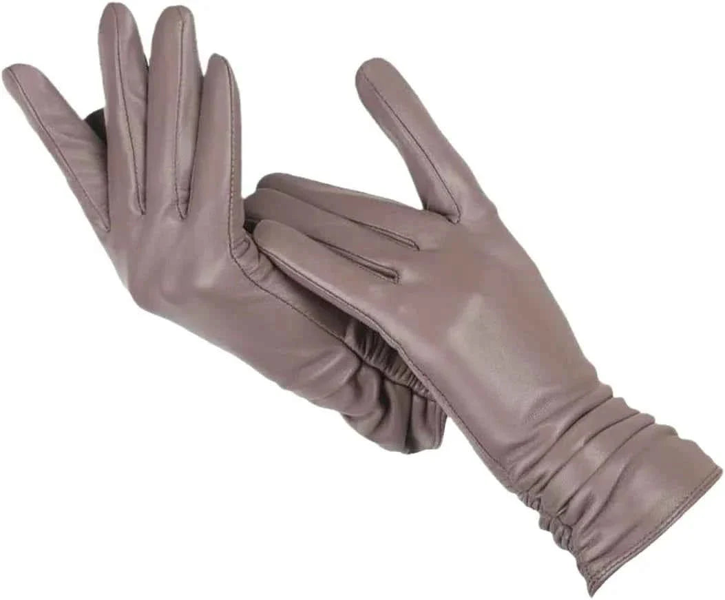 Weiche Damen Handschuhe Lammfell Optik