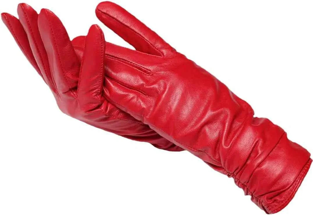 Weiche Damen Handschuhe Lammfell Optik