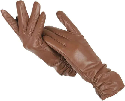 Weiche Damen Handschuhe Lammfell Optik