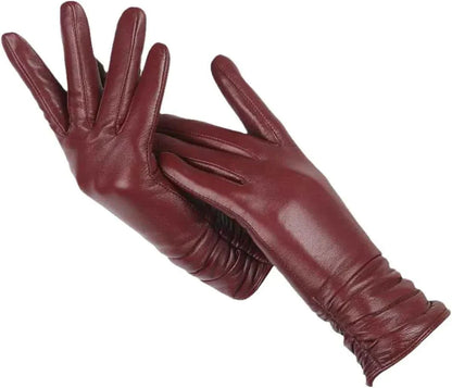 Weiche Damen Handschuhe Lammfell Optik