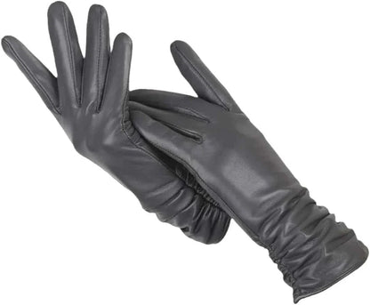 Weiche Damen Handschuhe Lammfell Optik