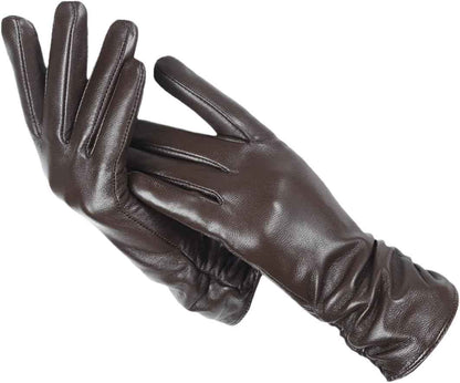 Weiche Damen Handschuhe Lammfell Optik