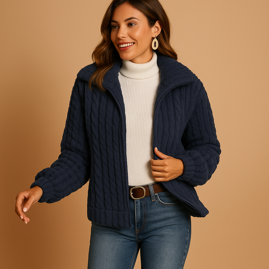 Kuschelige Teddyjacke Damen Modisch