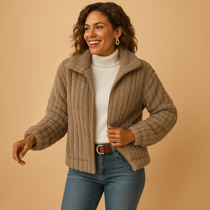 Kuschelige Teddyjacke Damen Modisch