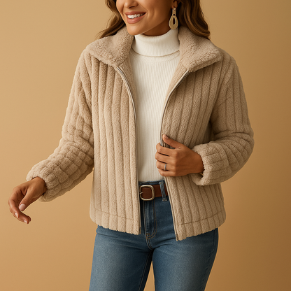 Kuschelige Teddyjacke Damen Modisch - IdealeKleiden