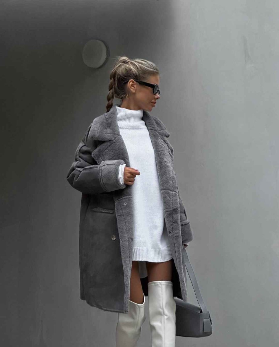 Lange Winterjacke Stepp-Style - IdealeKleiden