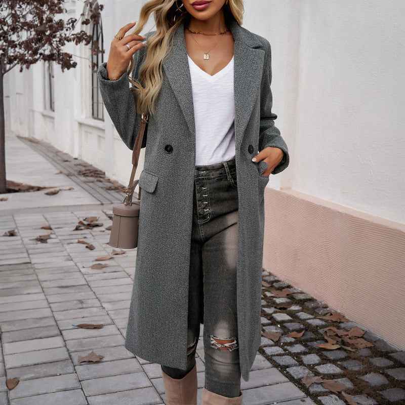 Oversize Trenchcoat Lang Mantel Elegant - IdealeKleiden