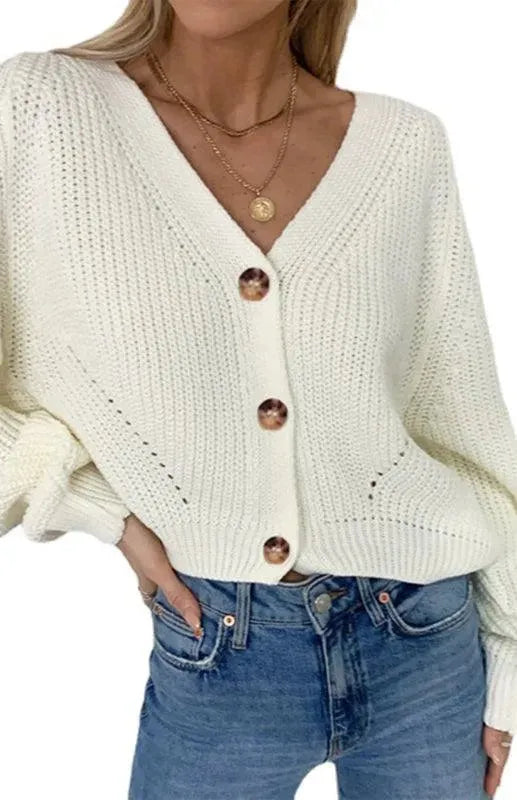 Damenschal Strickjacke Knöpfe - IdealeKleiden